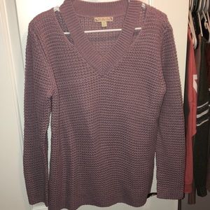 Waffle Knitted Purple/Lavender Sweater